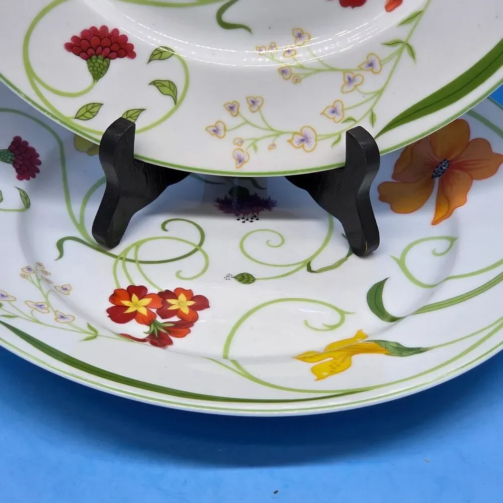 Denby Alice Fine China Portugal Dinner Plates 10 3/8